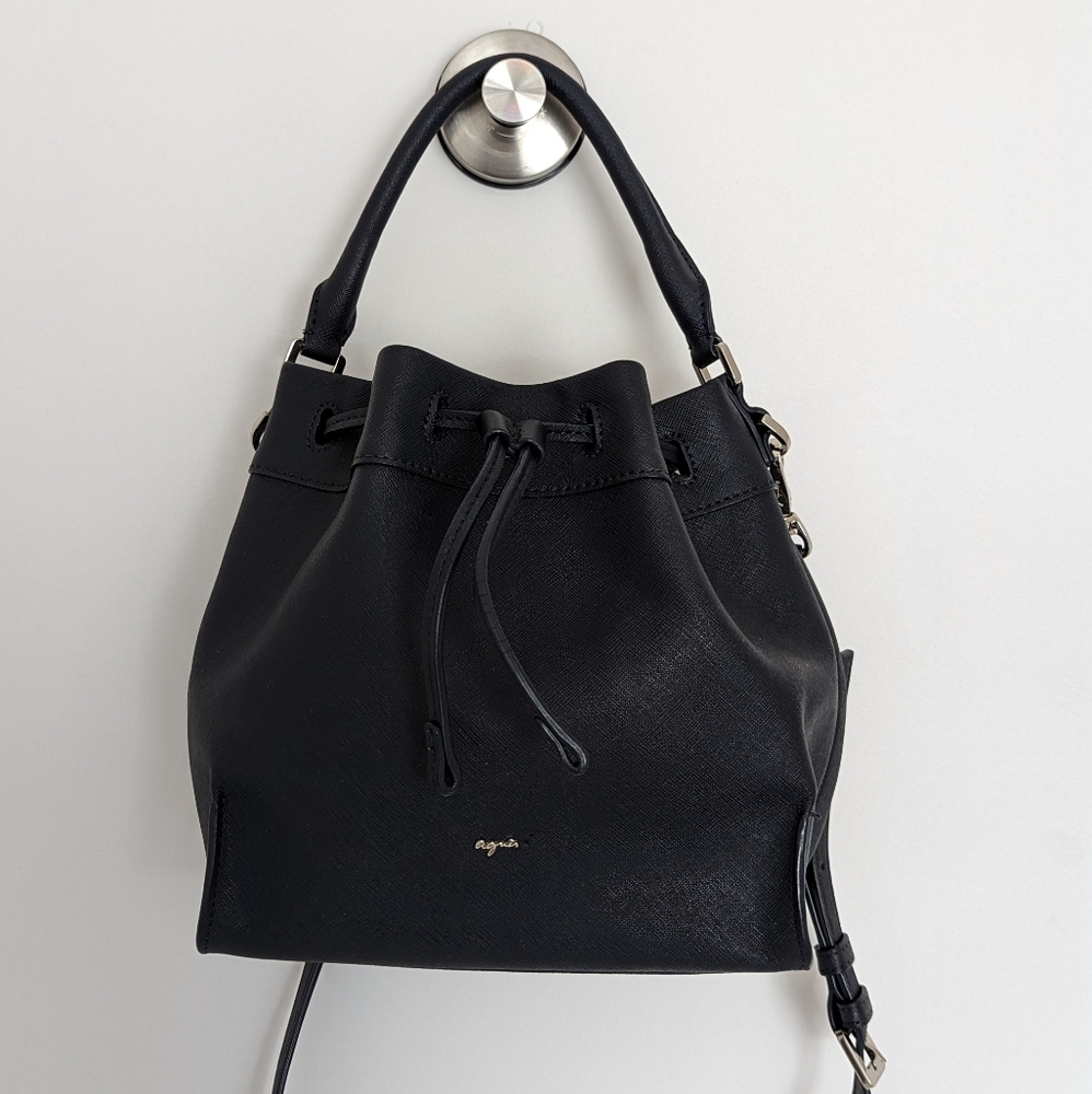 agnès b. Saffiano Leather Bucket Bag